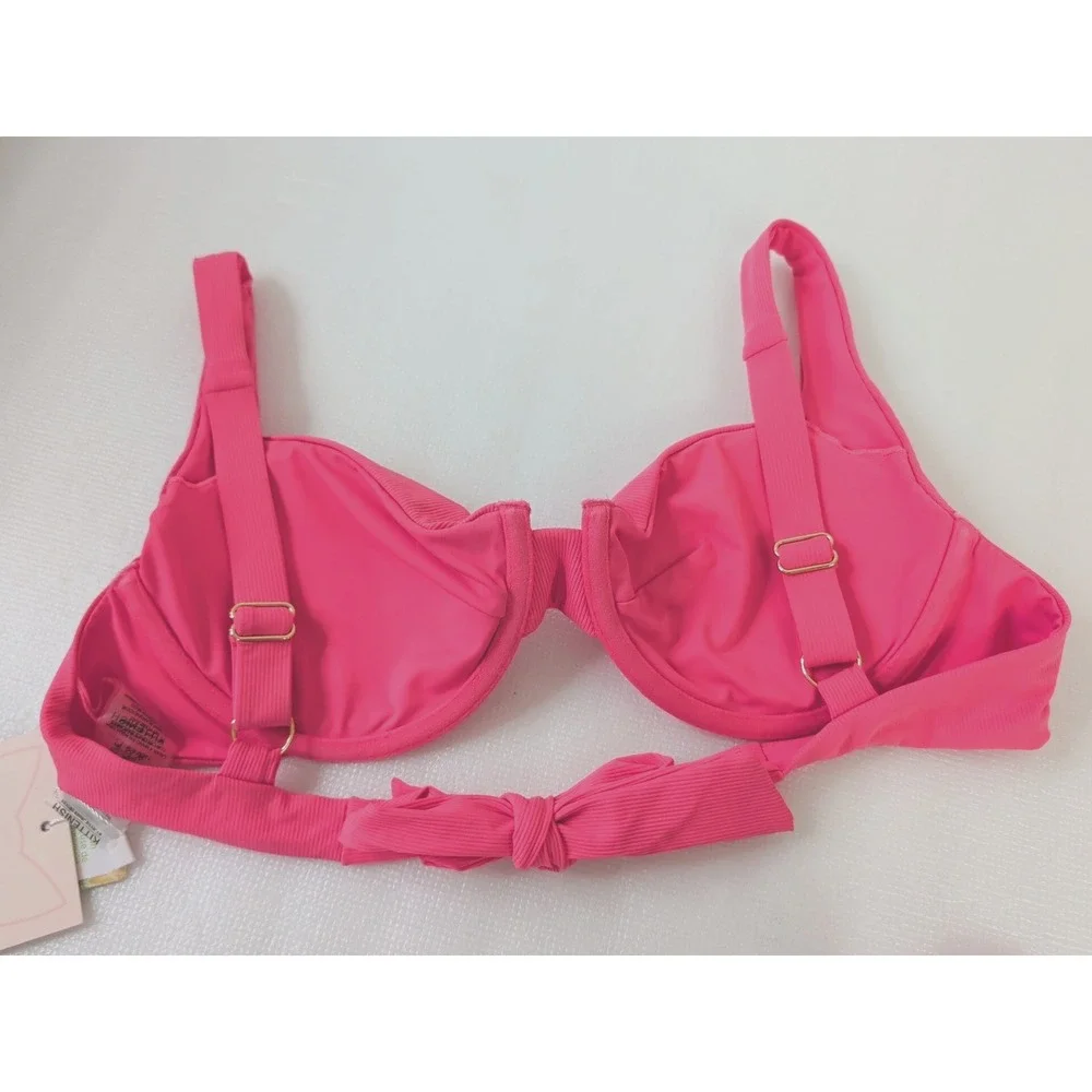 Kittenish Bikini Swim Set Womens‎ Large Pink Cheeky High Cut Beach Pool Vacation